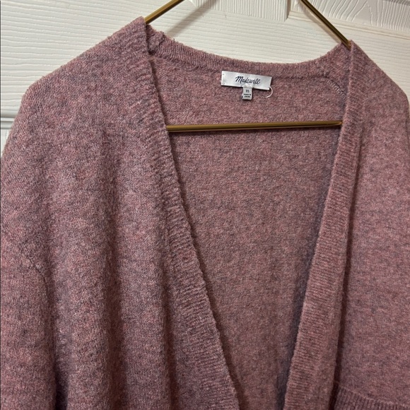 Madewell Open-Front Cardigan Sweater in Dusty Mauve - Picture 3 of 8